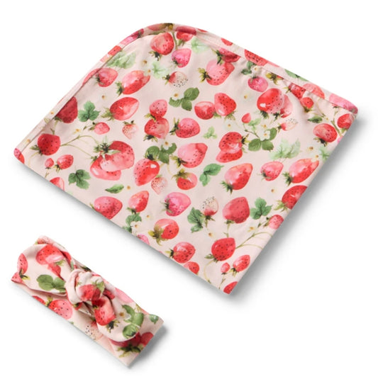 Snuggle Hunny Wrap Set - Strawberry