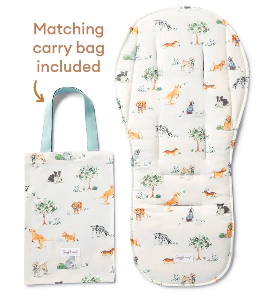 Snuggle Hunny Kids - Organic Universal Reversible Pram Liner - Dog Park