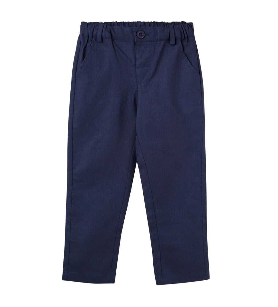 Designer Kidz - Finley Linen Pants - Navy
