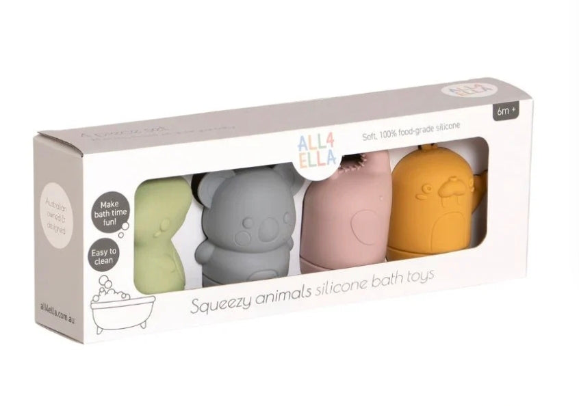 All4Ella - Silicone Bath Toys - Animal Friends