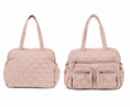 Load image into Gallery viewer, OiOi - Carry All Nappy Bag - Beige - Puffy Quilt
