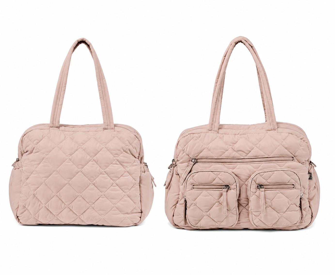 OiOi - Carry All Nappy Bag - Beige - Puffy Quilt
