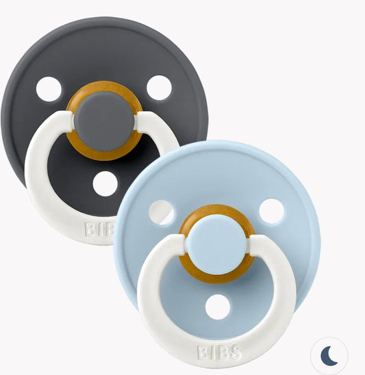 Bibs - Colour Pacifier - GLOW - Iron/Baby Blue