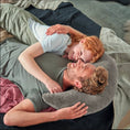 Load image into Gallery viewer, Theraline Plushy Moon Cuddle & Nursing Pillow - Taupe
