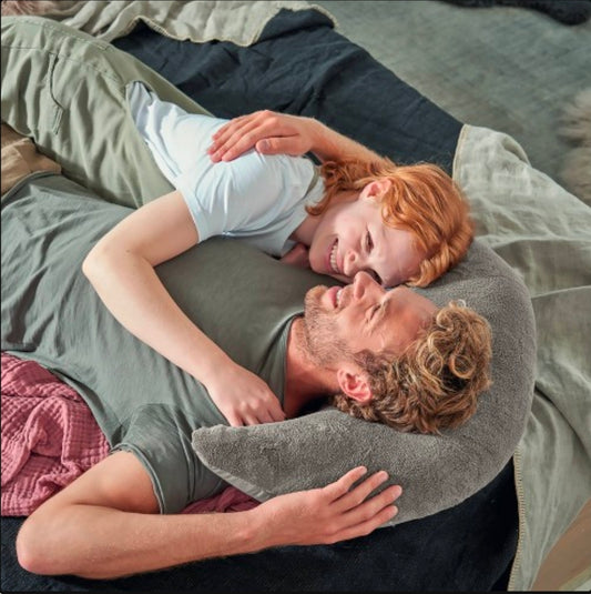 Theraline Plushy Moon Cuddle & Nursing Pillow - Taupe