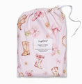 Load image into Gallery viewer, Snuggle Hunny Kids - Organic Fitted Cot Sheet - Boots & Bows
