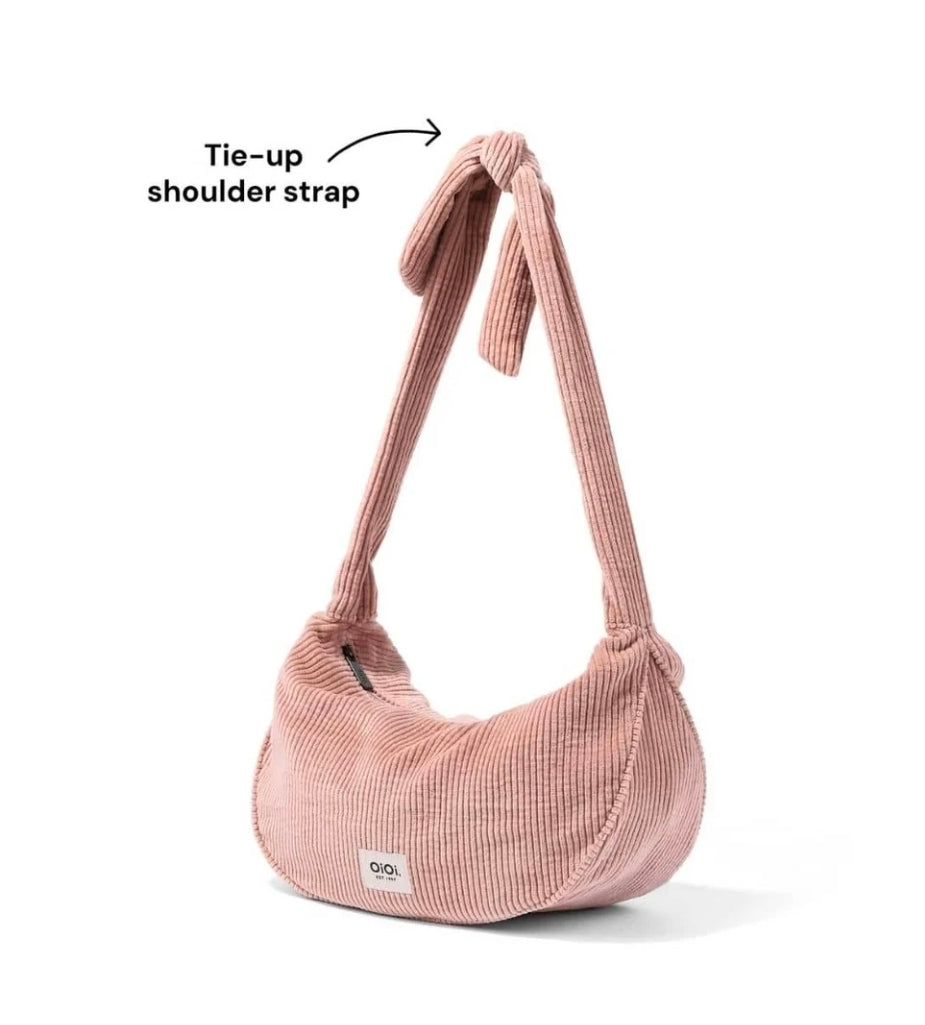 Oioi - Luna Crossbody Bag - Corduroy Pink
