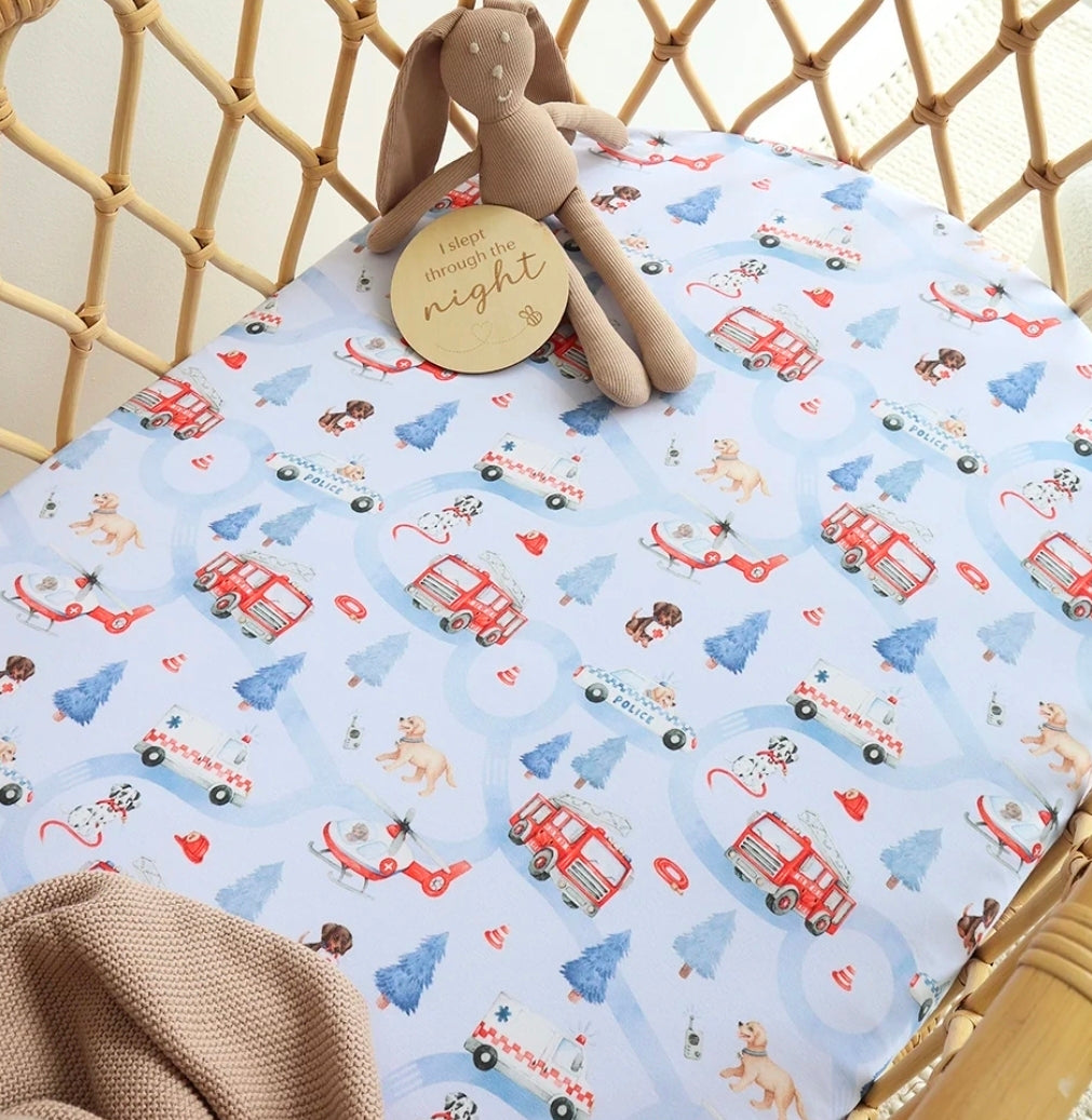 Snuggle Hunny - Organic Bassinet / Change Sheet - To The Rescue