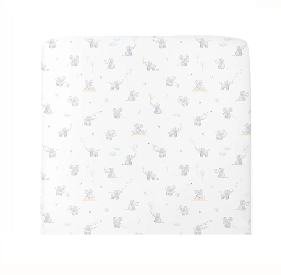 Port-A-Cot Fitted Sheet - Elephant Playtime