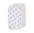 Load image into Gallery viewer, 2pk Bedside Sleeper/Bassinet Fitted Sheets - Cuddly Bear
