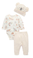 Load image into Gallery viewer, Purebaby - 3 Piece Gift Pack/W Hat - Bush Babies
