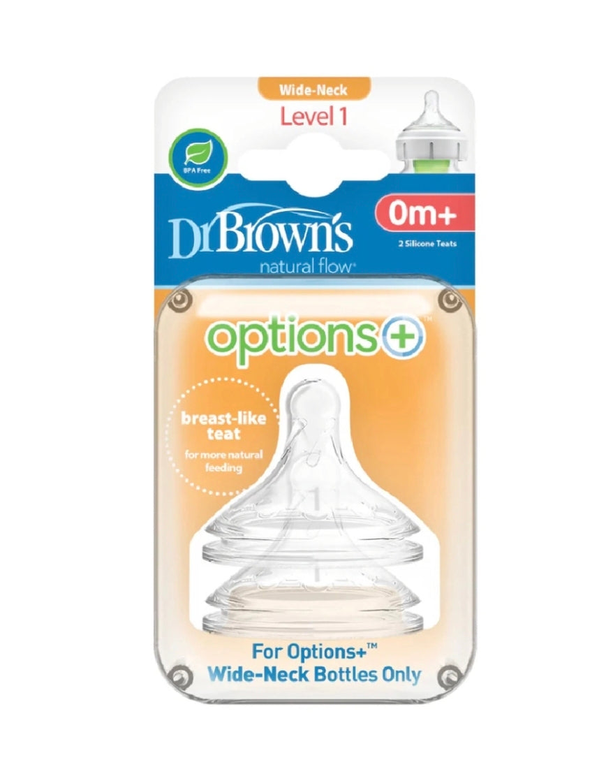 Dr Browns WN Teat Options + Level 1 - 2pk