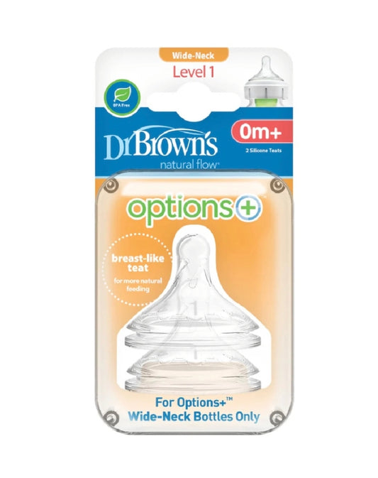Dr Browns WN Teat Options + Level 1 - 2pk