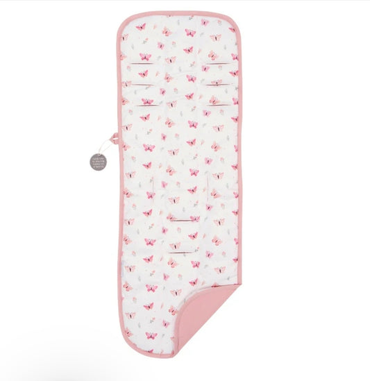 All4Ella - Reversible Universal Pram Liner - Sweet Butterfly
