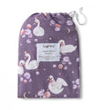 Load image into Gallery viewer, Snuggle Hunny - Organic Cot Sheet - Midnight Swan
