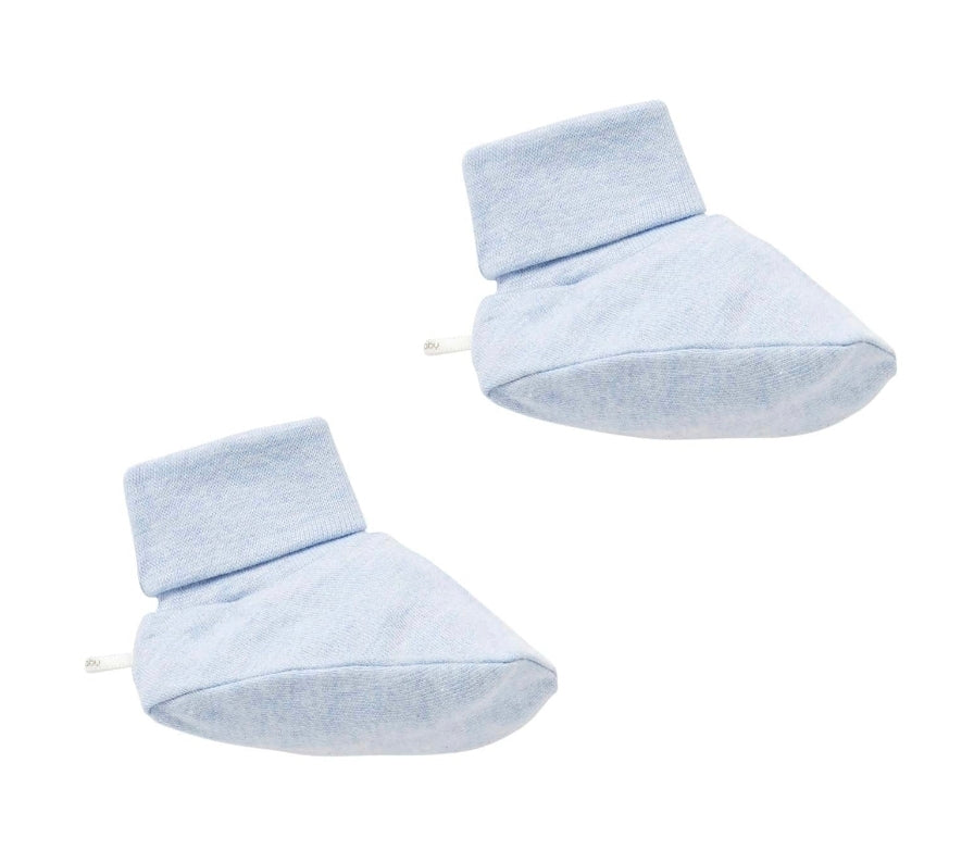 Purebaby - OS Booties - Pale Blue