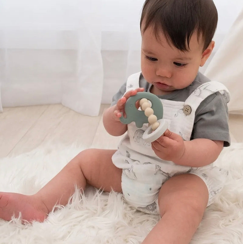 Silicone Elephant Teether - Sage