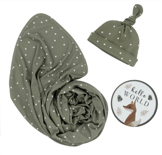 Hello World Gift Set - Olive Spots