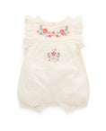 Load image into Gallery viewer, Purebaby - Embroidered Romper - Cloud
