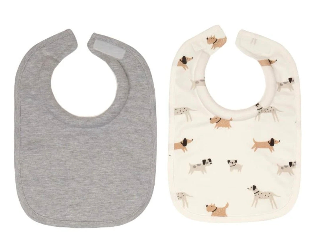 All4Ella - Roll Neck Bib 2pk - Dogs
