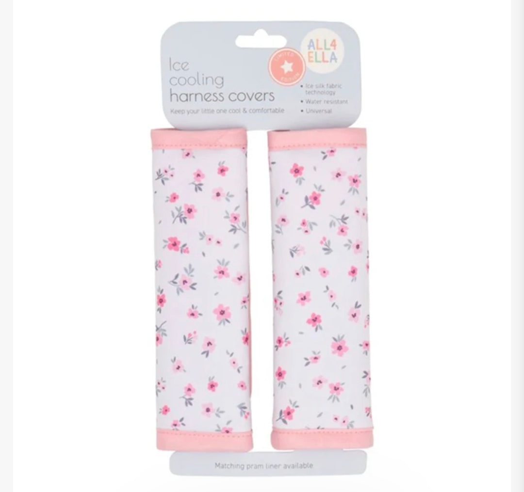 All4Ella - Ice Cooling Universal Harness Covers - Pink Petals