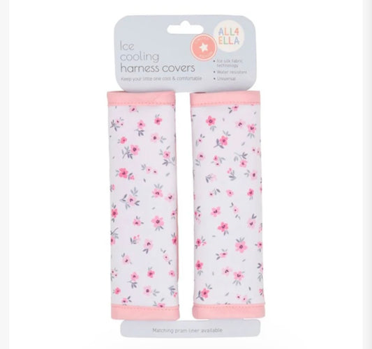 All4Ella - Ice Cooling Universal Harness Covers - Pink Petals