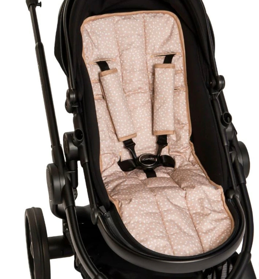 All4Ella - Reversible Pram Liner - Beige Dots