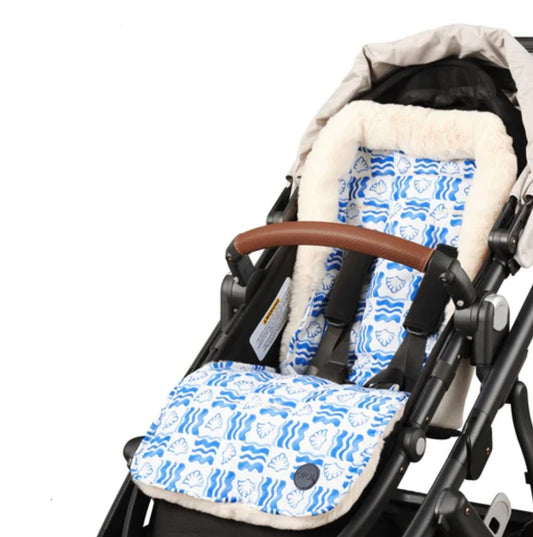 OiOi Cozy Fleece Pram Liner - Coastline