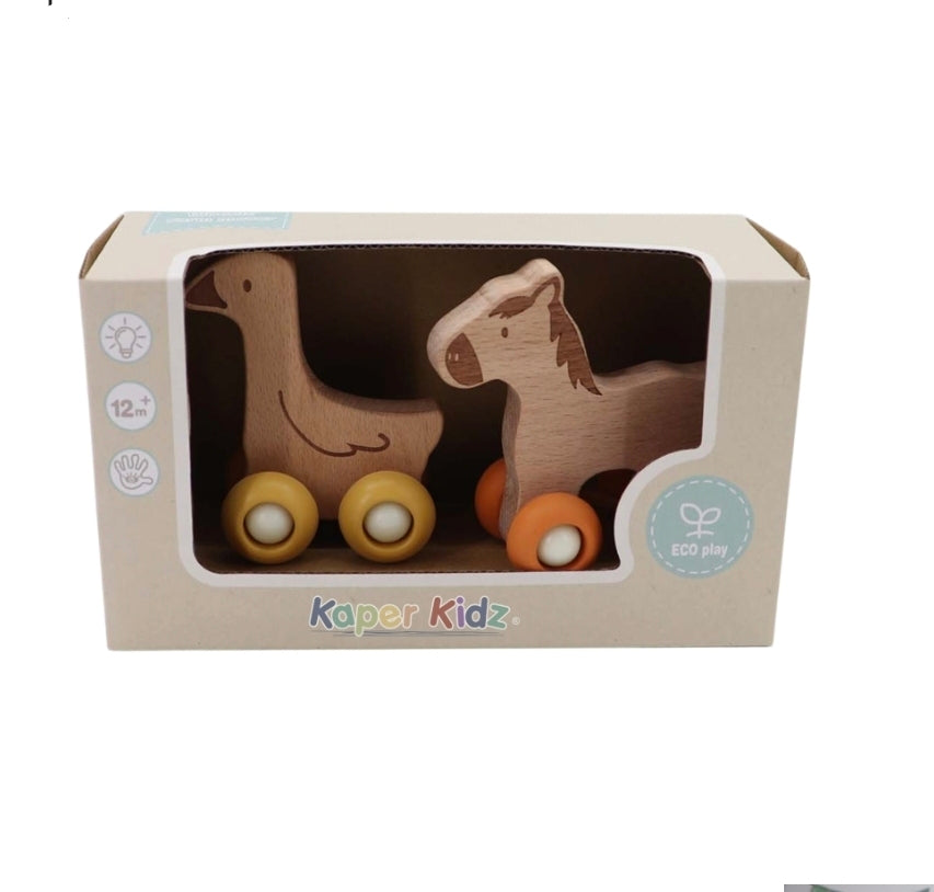 Kaper Kidz EcoWheels Movers 2 pack On the farm - Horse & Duck