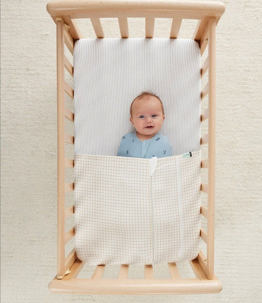ErgoPouch - Hug Me Blanket 1.0/2.5 Tog - Basinet - Caramel Grid