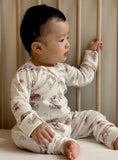 Load image into Gallery viewer, Purebaby - Bush Babies Zip Growsuit & Reversible Bib Set
