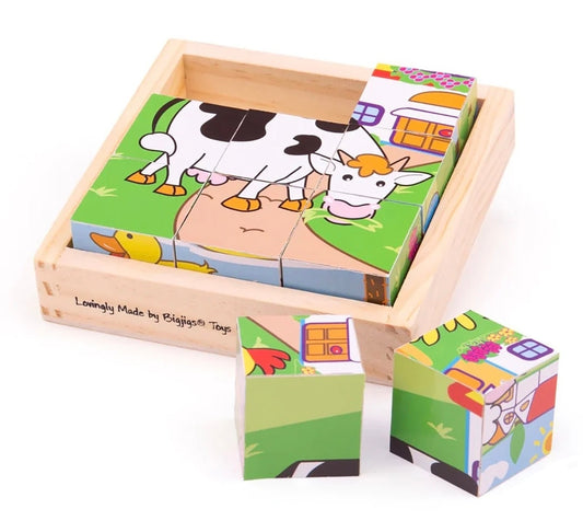 BigJigs - Animal Cube - Cow