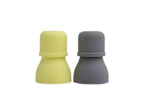 Cherub Baby - Universal Food Pouch Spouts - Yellow/Grey