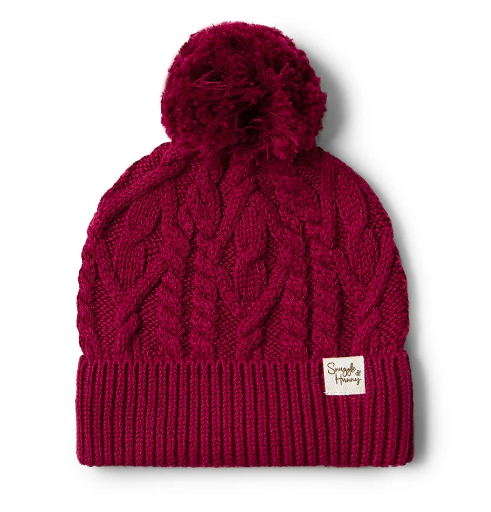 Snuggle Hunny Kids - Organic Baby Knit Beanie - Raspberry