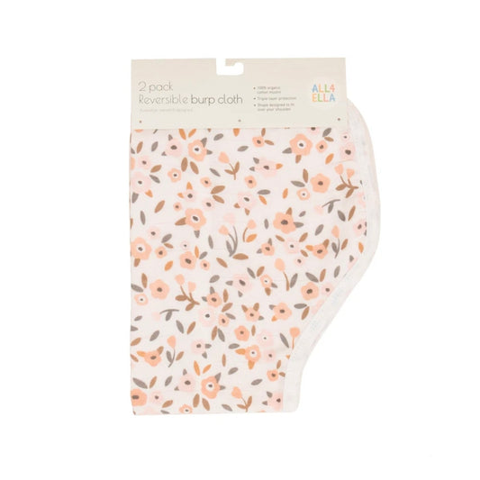 All4Ella - Burp Cloth 2pk - Floral Bouquet