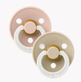 Load image into Gallery viewer, Bibs Pacifier - SYMMETRICAL TEAT - Blush GLOW/Vanilla GLOW
