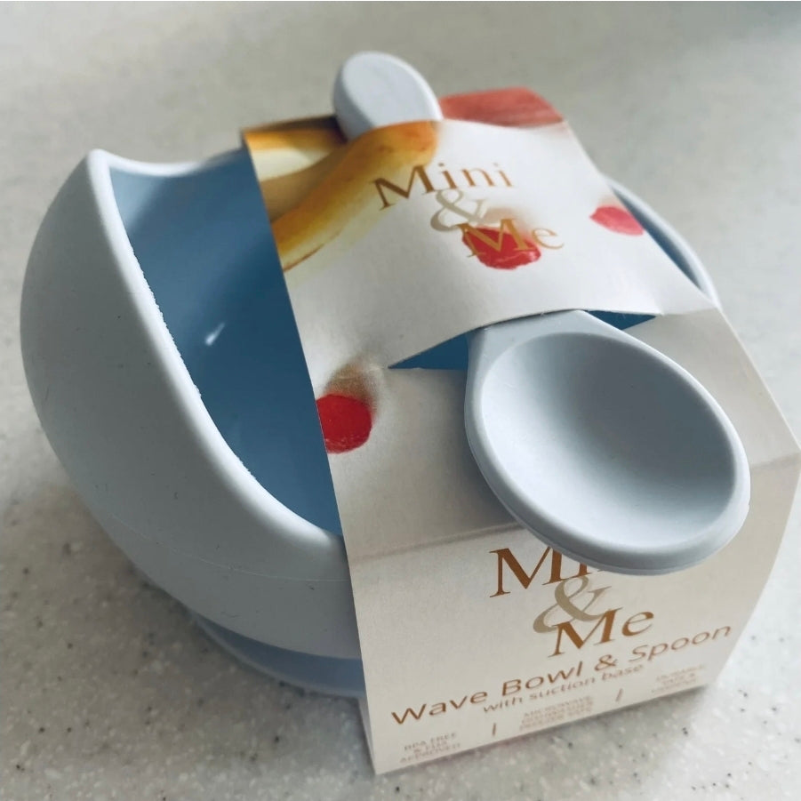 Mini & Me - Bowl & Spoon - Ice Blue
