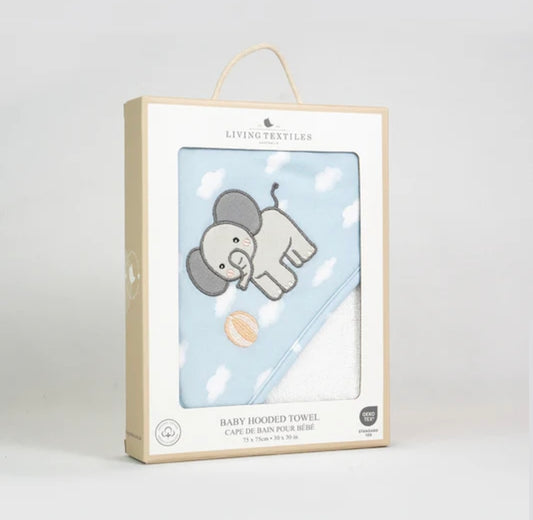 Living Textiles - Baby Hooded Towel - Elephant