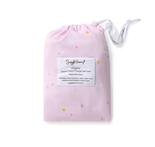 Snuggle Hunny - Bassinet Sheet/ Change Pad Cover - Twinkle