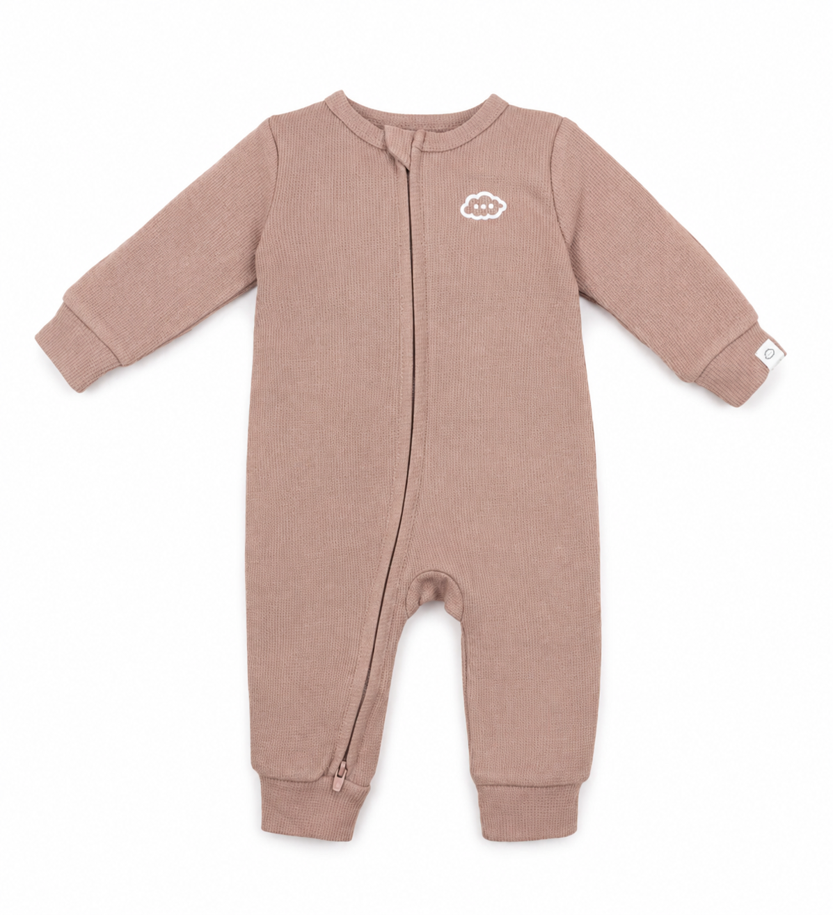 Lummi In Colour - Organic Cotton Waffle Growsuit - Mocha