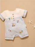 Load image into Gallery viewer, Purebaby - Resort Growsuit - Pacific Mini Stripe
