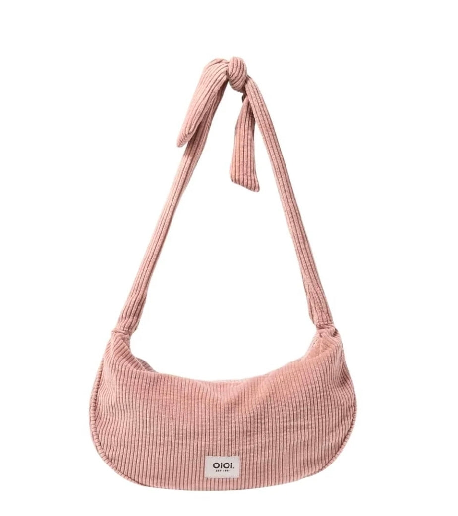 Oioi - Luna Crossbody Bag - Corduroy Pink
