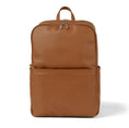Load image into Gallery viewer, OiOi Faux Leather Multitasker Nappy Backpack - Chestnut
