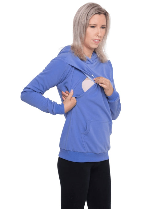 Mama Clothing - Mama Breastfeeding Hoodie - Blue