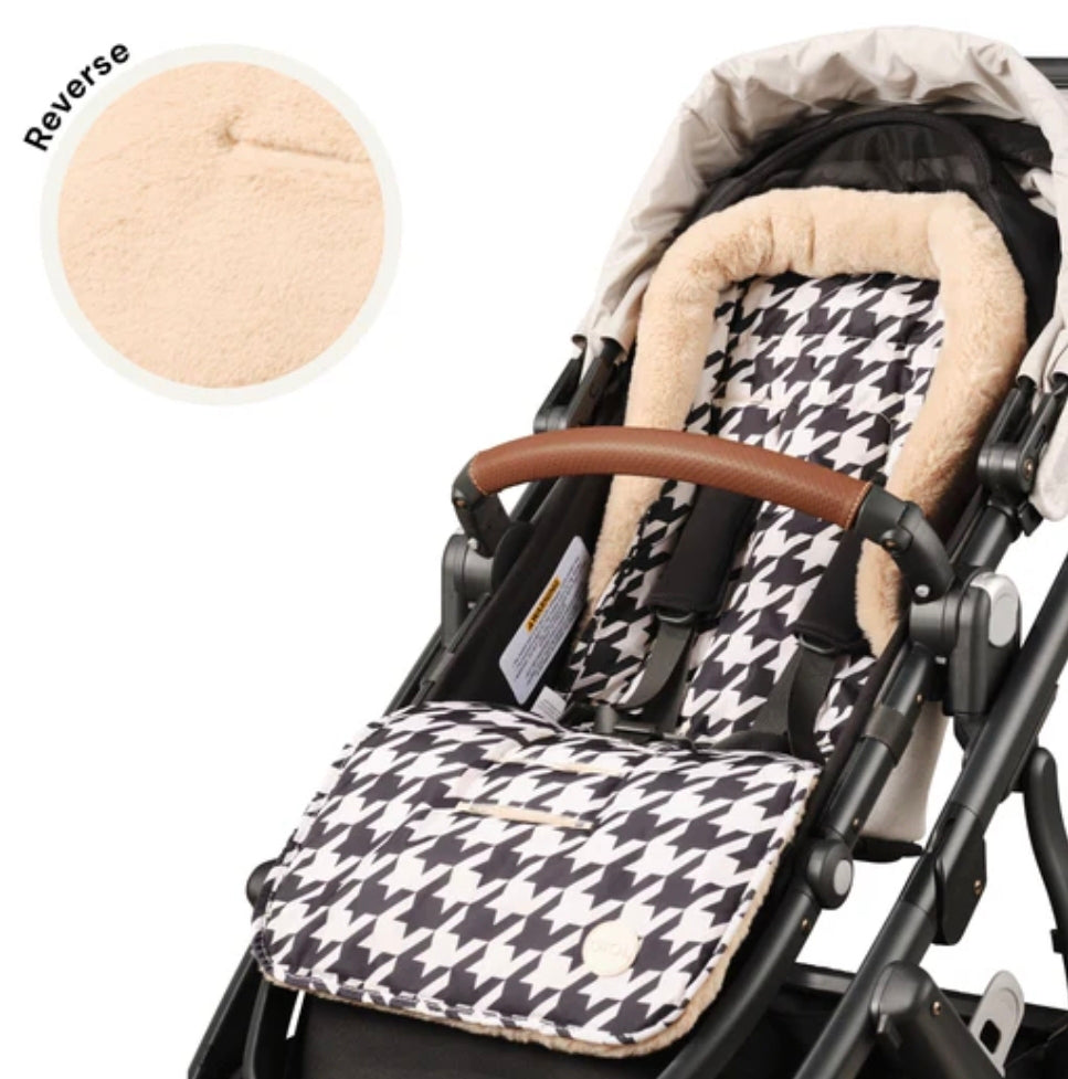 Oioi Cosy Fleece Pram Liner - Houndstooth