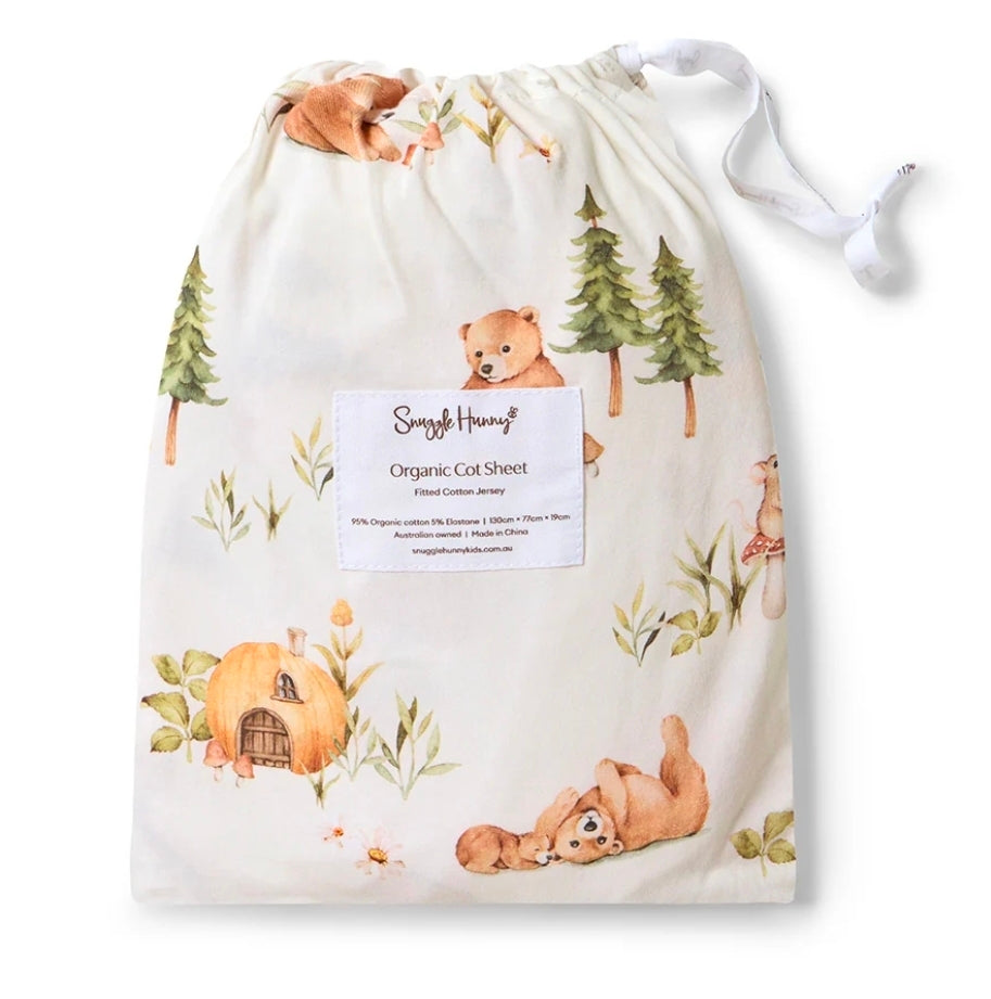 Snuggle Hunny Kids - Organic Fitted Cot Sheet - Bears
