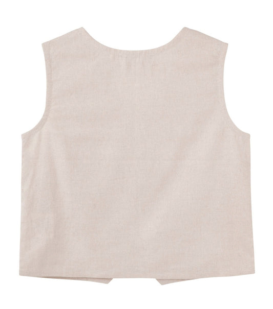 Designer Kidz - Finley Linen Vest - Sand