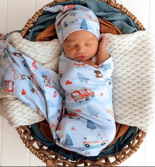Snuggle Hunny Kids - Organic Jersey Wrap Set - To The Rescue