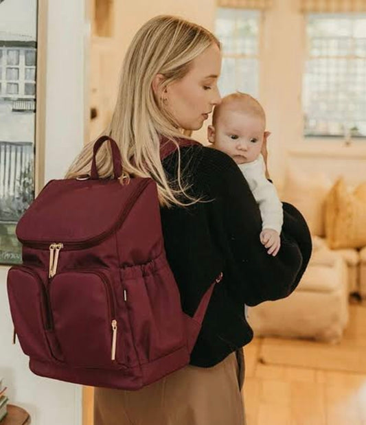 OiOi Nappy Backpack - Mulberry Nylon