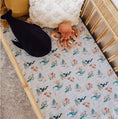 Load image into Gallery viewer, Fitted Jersey Cot Sheet- Whale
